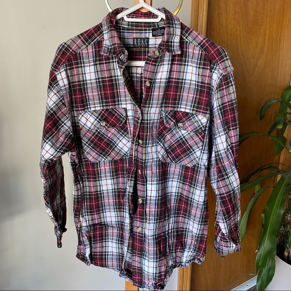 REAL Clothes Red Plaid Shacket